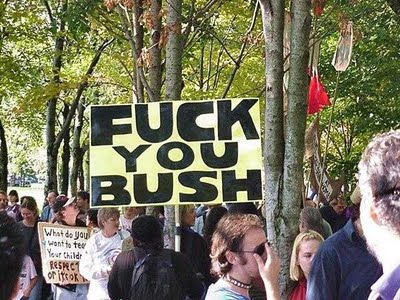 bush protest fu